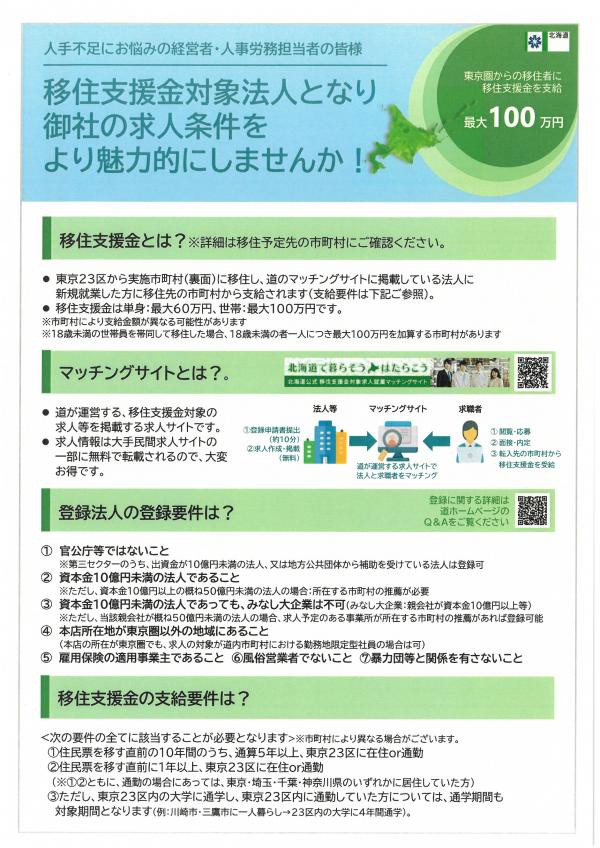 北海道案内チラシ